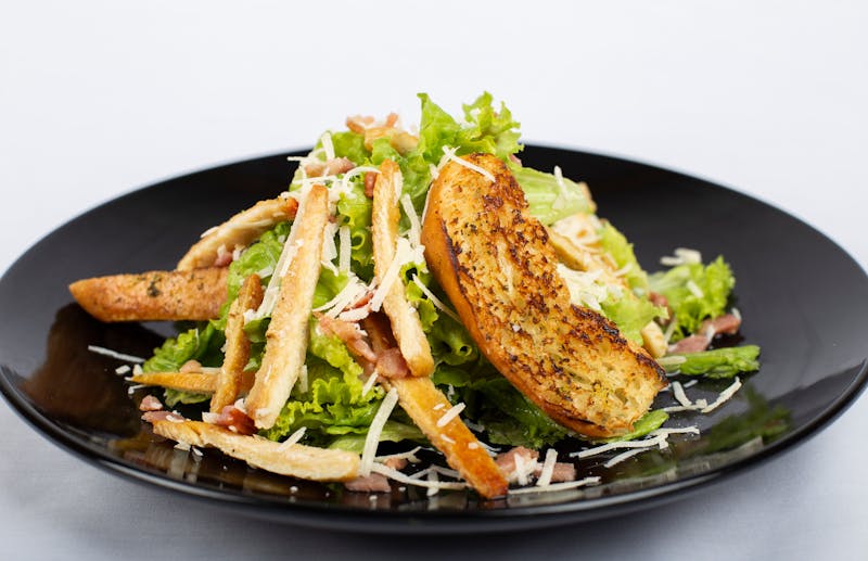 Caesar salad with romaine lettuce and parmesan